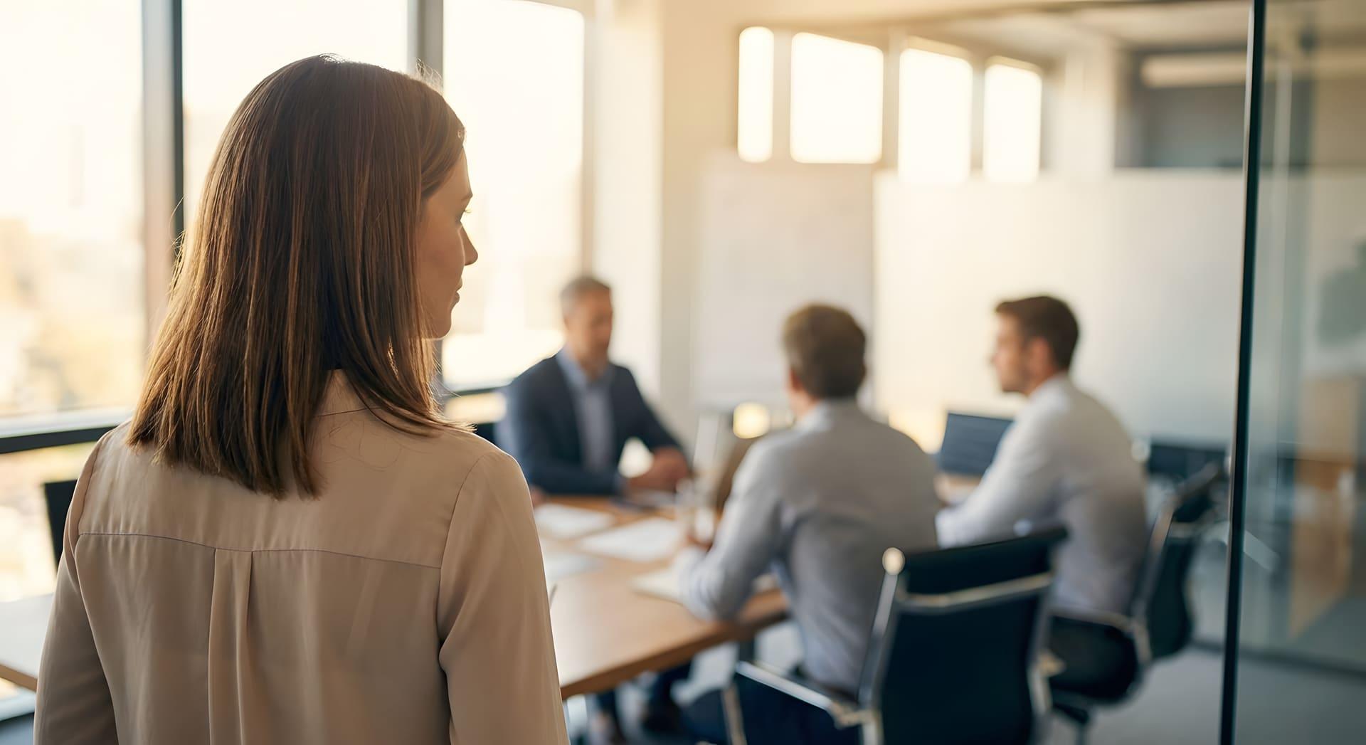 Consulting team collaborating on digital transformation strategy