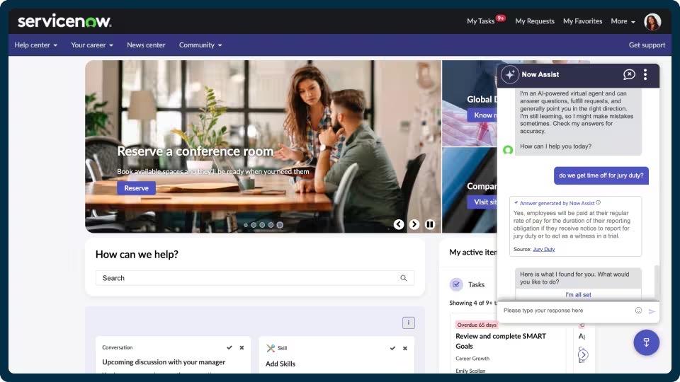 Employee Center product capability visual